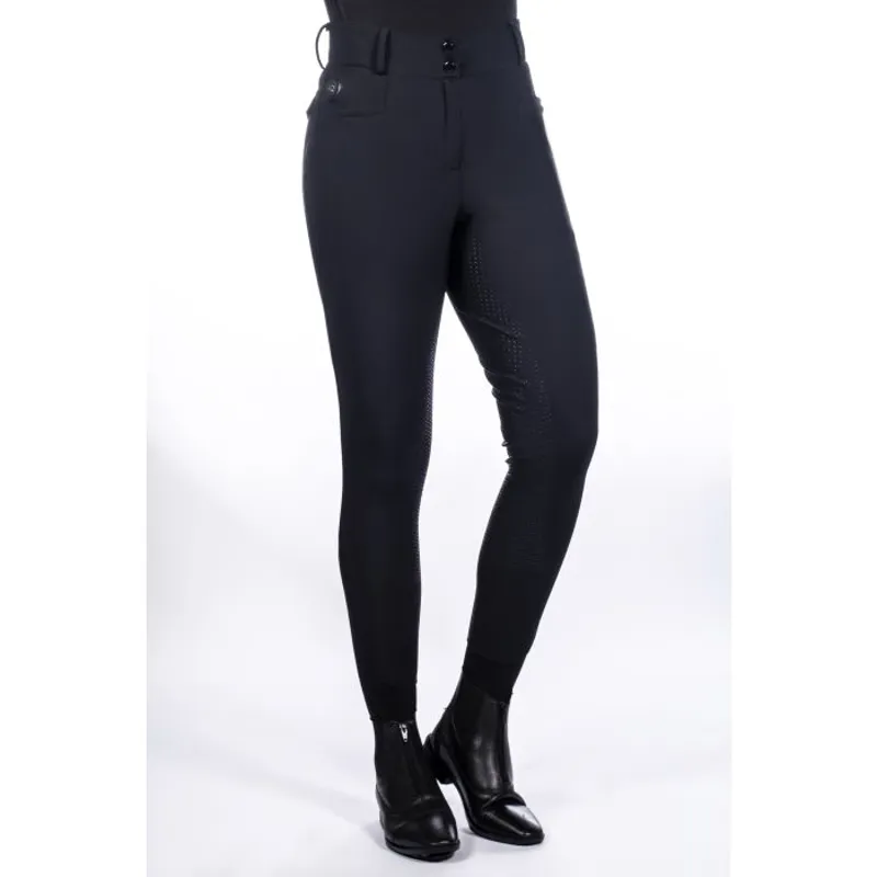 HKM Heated Riding Breeches Ladies in Black-1
